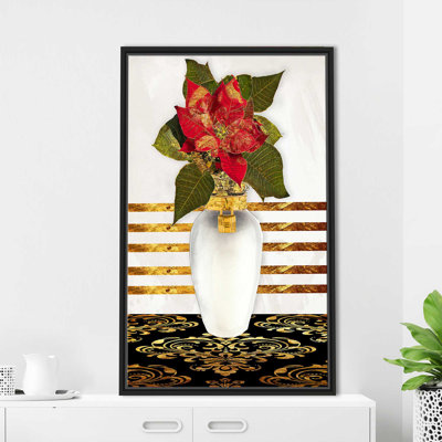 Poinsetta In Gold (Vertical) par By Jodi - impression