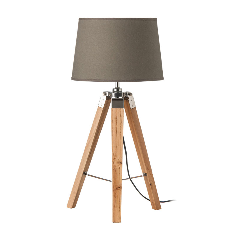 Solid Wood Tripod Lamp