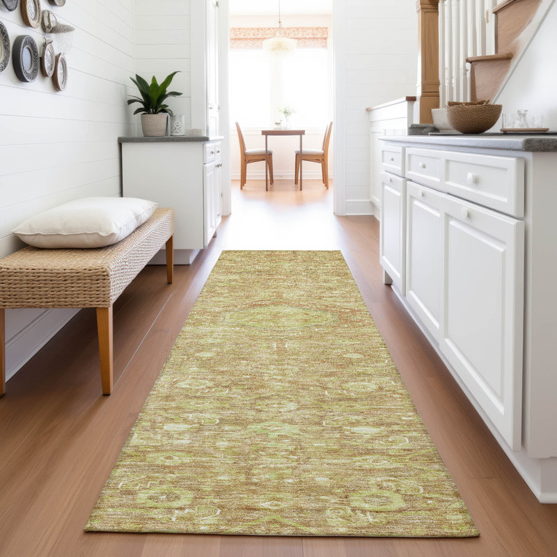 Premium Machine Washable Barry AMF1225 Medallion Rug, Runner 2'3" x 7'6"