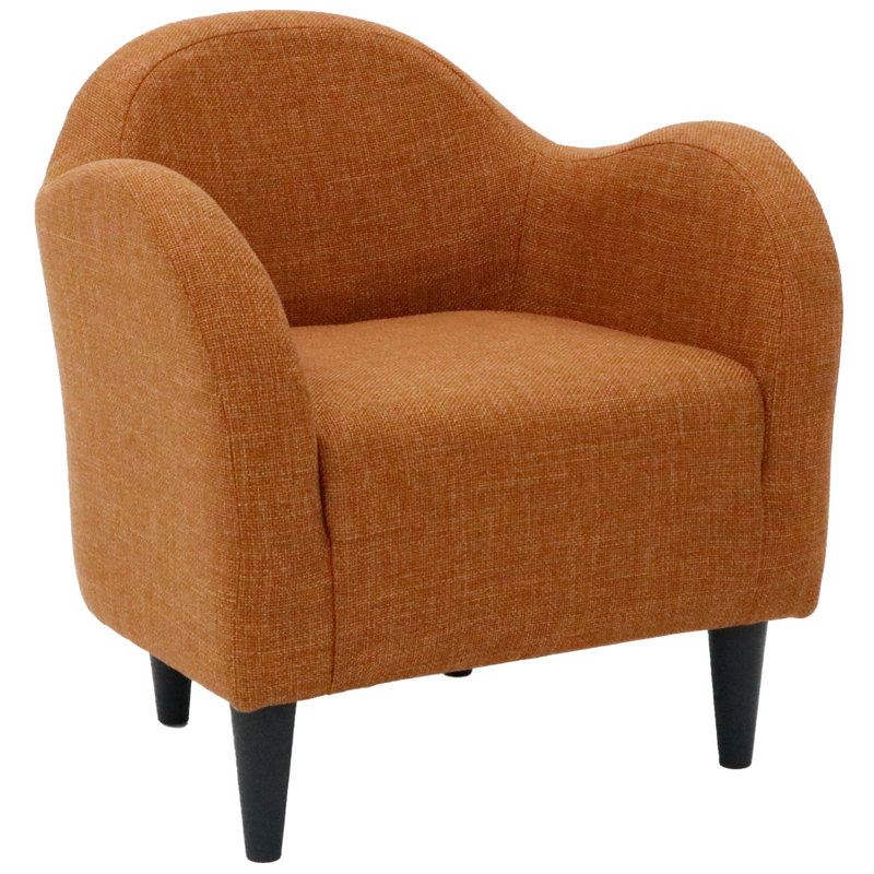 Reider Upholstered Armchair, Orange Polyester Blend