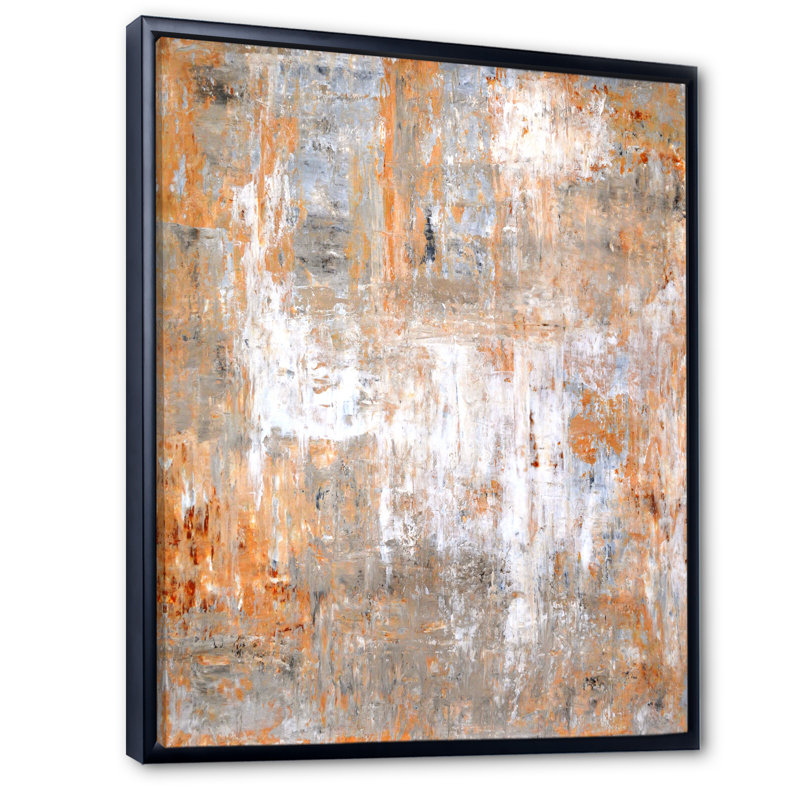 Art moderne gris et bleu II 2FL47730, H 32 po x l 16 po x P 1 po, Cadre noir