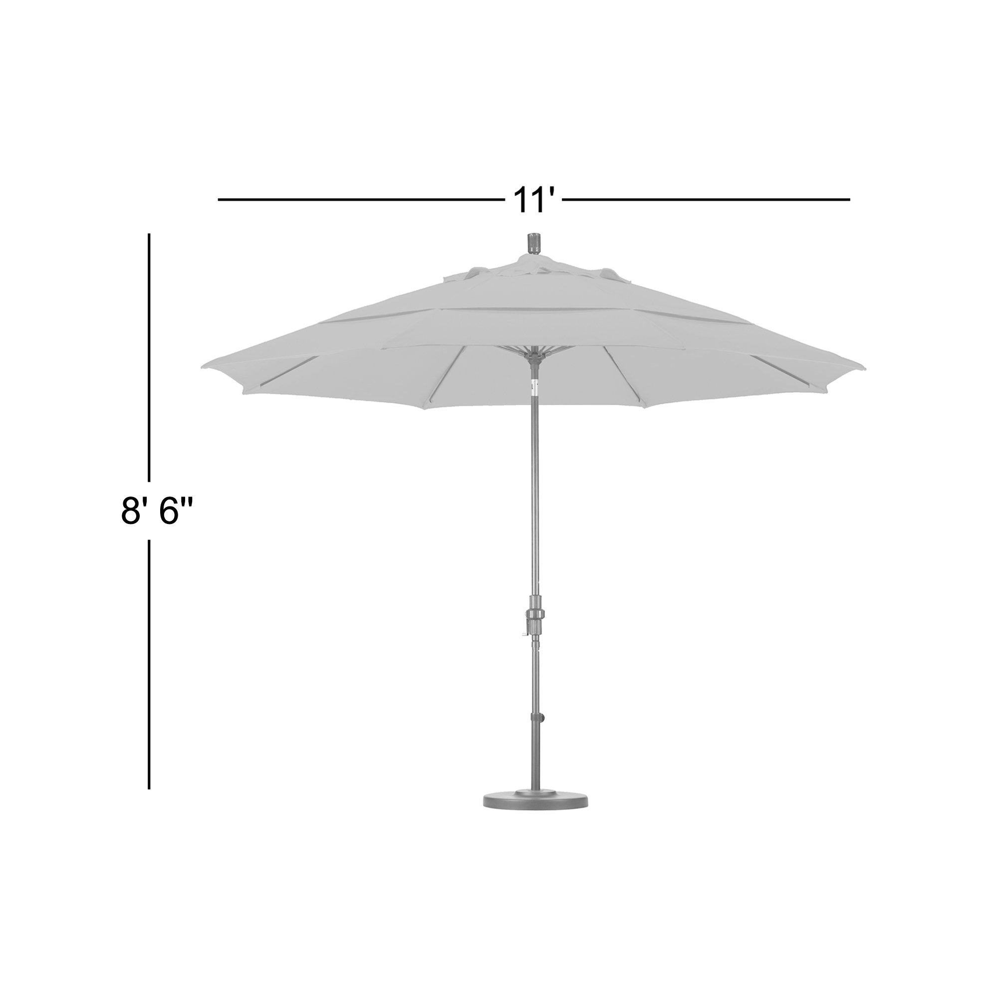 Brent 132'' Sunbrella® Outdoor Umbrella, Cocoa Sunbrella® Canvas