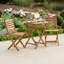 Chaise de patio pliante en bois massif