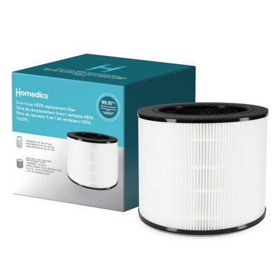 Homedics 3-in-1 True HEPA Air Purifier Replacement Filter for AP-T100 Smart Tower Air Purifier | Compatible with AP-T100-GY