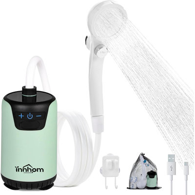 Portable Shower, 8000mah Rechargeable Camping Shower Pump With Led Display & Ipx8 Waterproof, Electric Outdoor Camp Shower, Ideal For Camping, Travel, Car Washing