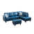 Faux Leather Navy Blue