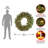 48in. Carolina Pine Wreath with Clear Lights