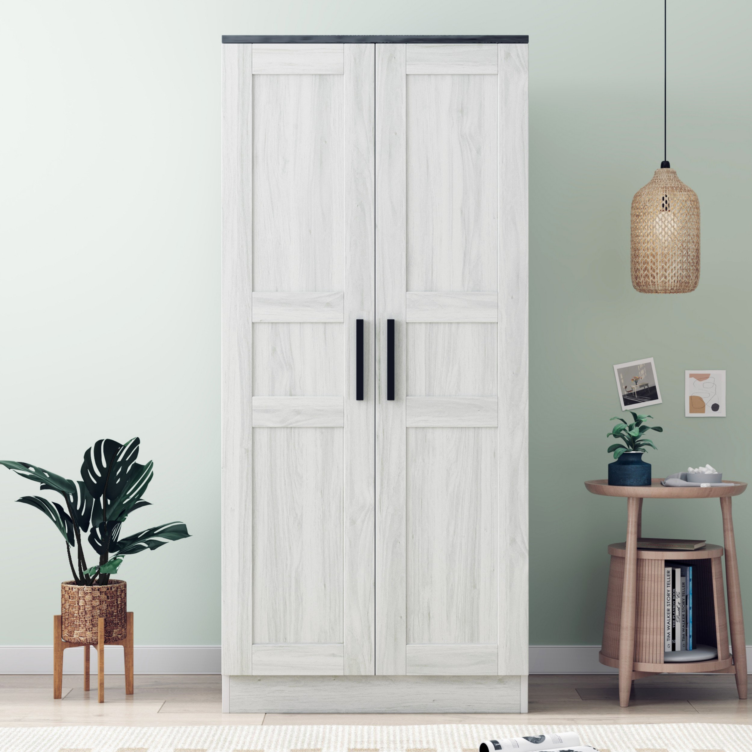 Loon Peak?? Modern style 2-door closet with LED | Wayfair