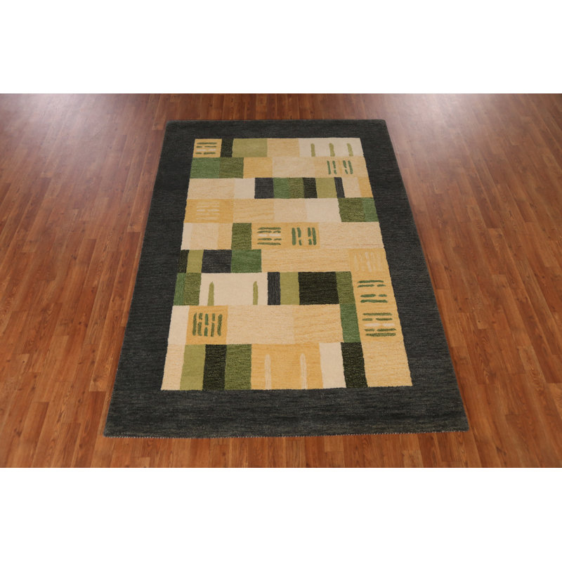 Tapis indien géométrique moderne 5 x 8