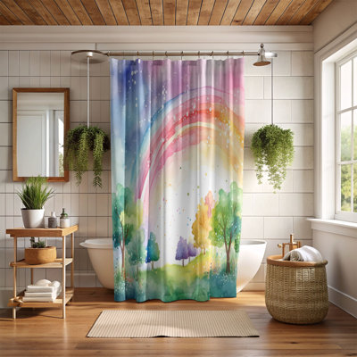 Rideau de douche standard 1 pièce Serene Scene