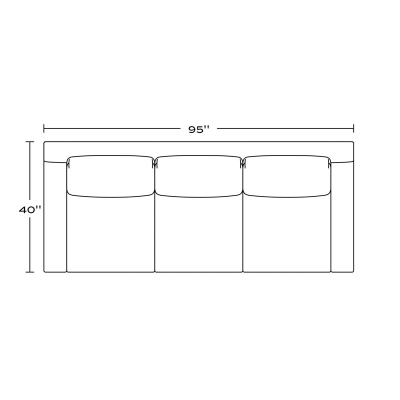 Catalina Sofa (95"), Performance Weave - Aubergine