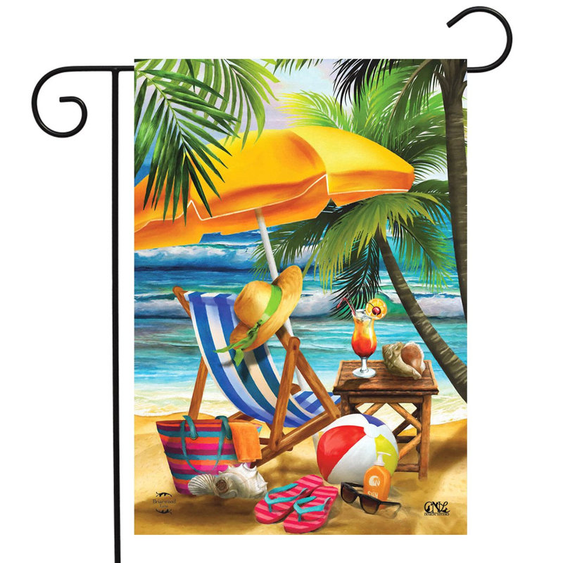 Drapeau de jardin Welcome To Paradise Beach