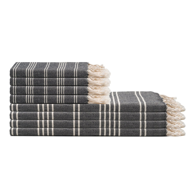 Ensemble de serviettes en coton Essential, Noir