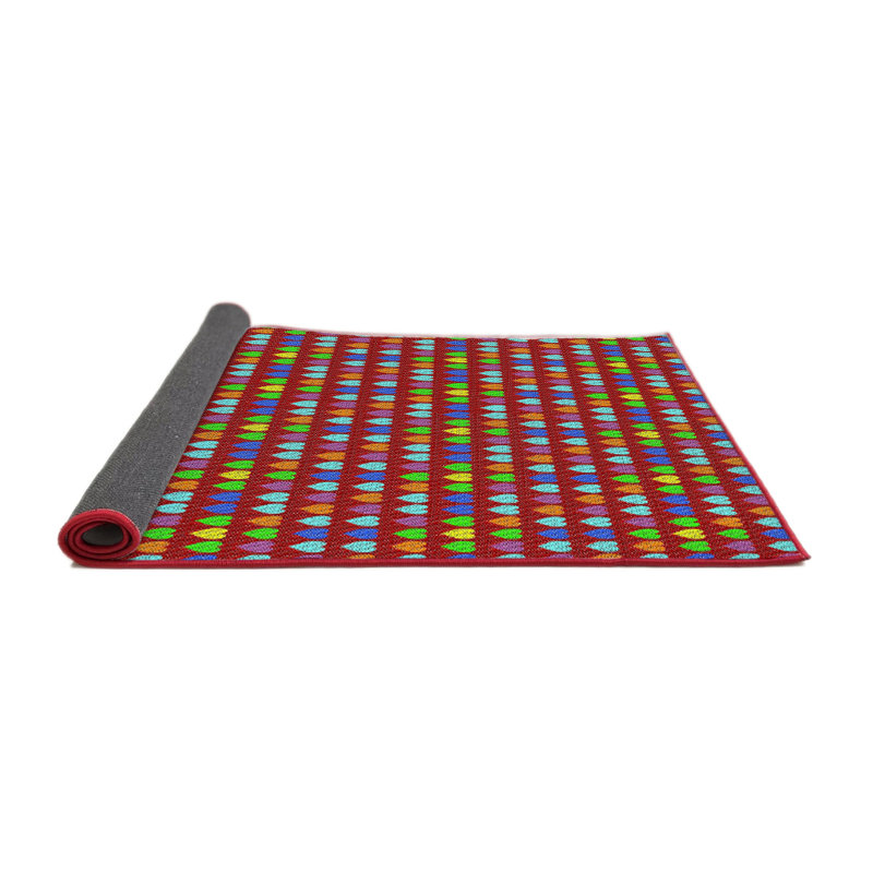 Rouge Tapis décoratif Scholten, Rond 6 pi