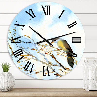 Vieil arbre nu dans un paysage rustique - horloge murale traditionnelle