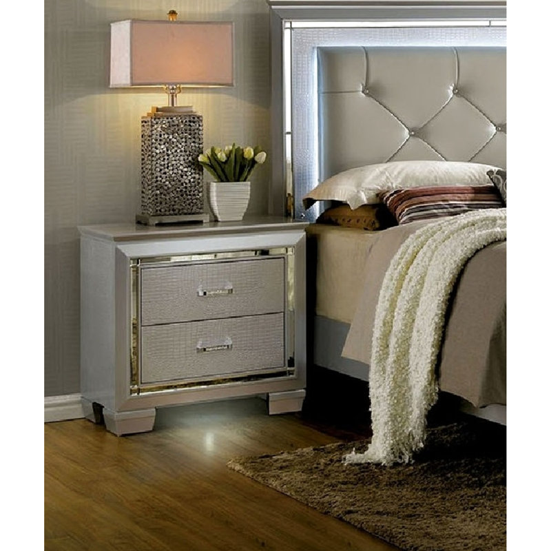 Table de chevet 1Pc, Argent argent