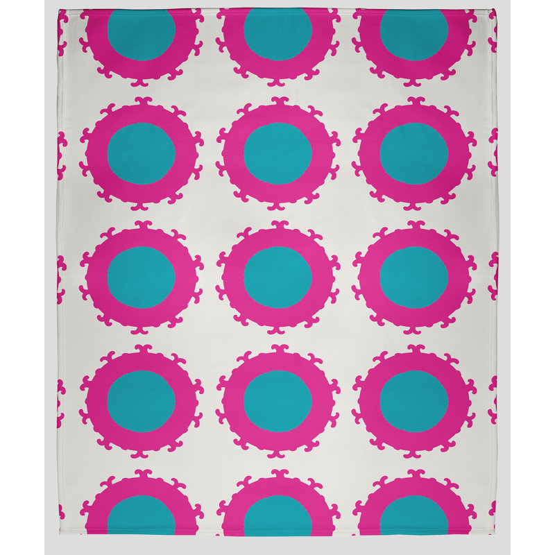 Funky Junky Fleece Throw Blanket, 30" W x 40" L, Explorer Blue