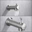 Système de douche de la collection Kree: pomme de douche ronde de 8 po, ensemble de poignées simples, bec de baignoire et soupape brute incluse - nickel brossé-92460980