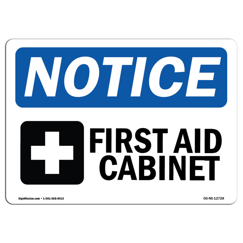 First Aid Cabinet, 18" H x 24" W x 0.1" D