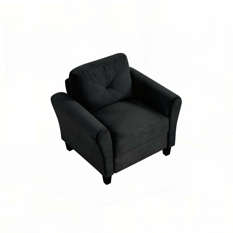 Fauteuil d'appoint en velours, Noir