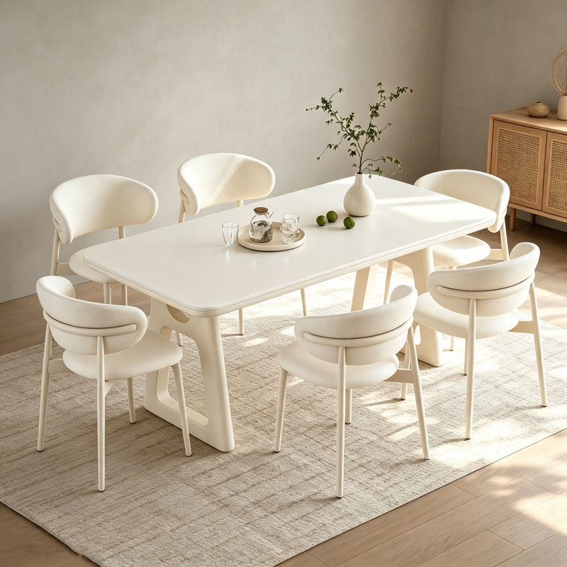 Sintered Stone Table, 29.5" H x 55.1" W x 31.5" D