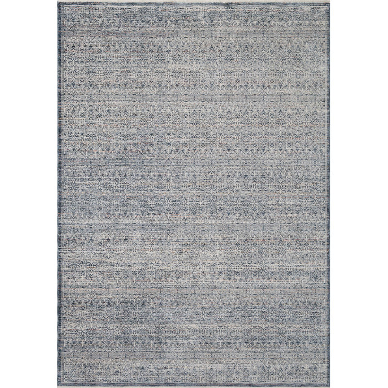 Amber Lewis x Loloi Zuma Denim / Ivory Area Rug, Rectangle 7'10" x 10'
