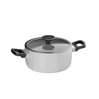 BergHOFF Leo Glints Nonstick Recycled Aluminum Stock Pot 8", 3qt. With Glass Lid
