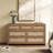 Chada 56.88" W Bohemian Rattan 7-Drawer Dresser With Ample Storage-2122294301