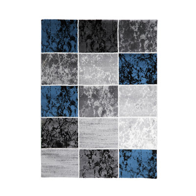 Brinda Geometric Shag Area Rug