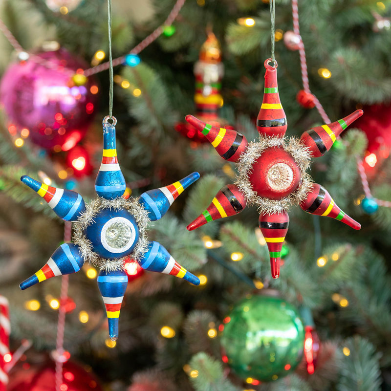 8'' Solid Glass Abstract Finial Ornament