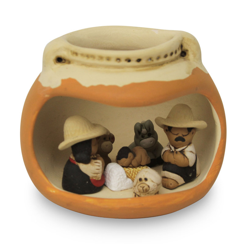 Ensemble de 7 crèches péruviennes artisanales 7 pièces