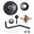 Aquaterior 8" Wall Mounted Shower Faucet Rainfall Shower Head with Shower Valve Bathroom Lavatory Home