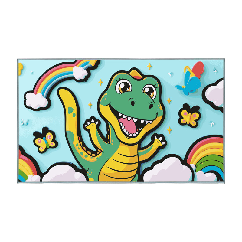 Tapis pour enfants Zoomie Kids, Rectangle 4pi x 6 pi