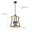 Divid 4-Light Modern Farmhouse Lanter Chandelier