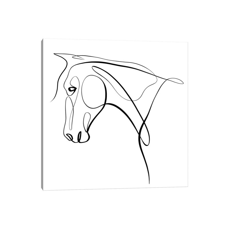 Horse III by Dane Khy - Wrapped Canvas Gallery-Wrapped Canvas Giclée, 45.72 cm H x 45.72 cm W