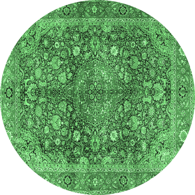 Washable Oriental Indoor Rug, Round 8'