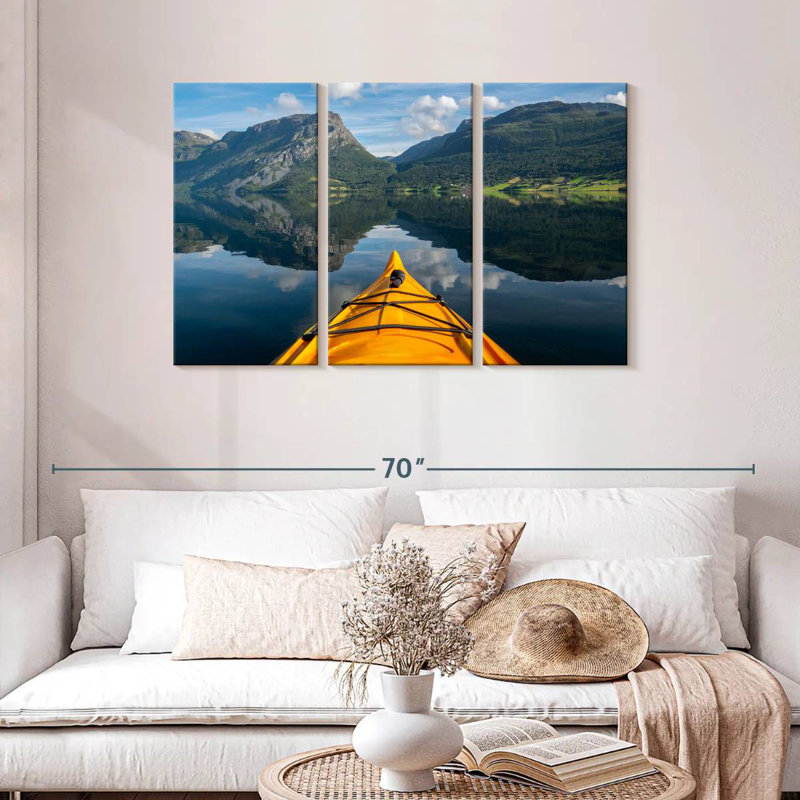 Sireci, Norvège, faisant du kayak avec vue, H 20 po x l 33 po