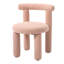 Chaises de salle à manger modernes en sherpa avec dossier incurvé et chaise d'appoint sans accoudoirs pour la salle à manger / salon-25841661