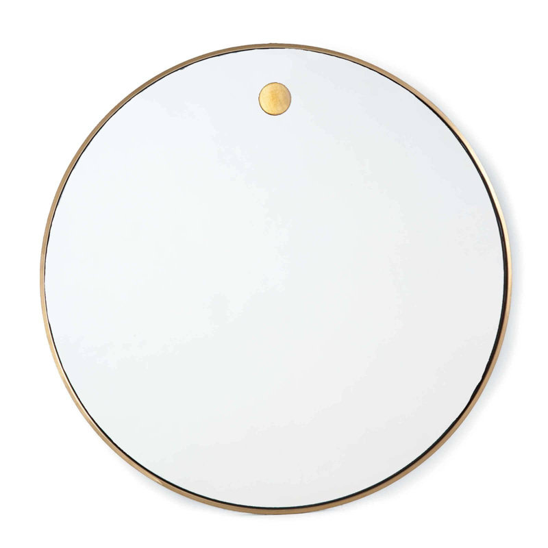 Metal Wall Mirror, Brass