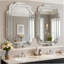Grand miroir mural à bords biseautés sans cadre, suspendu horizontalement ou verticalement pour la décoration intérieure, 35,8 x 23,8 po