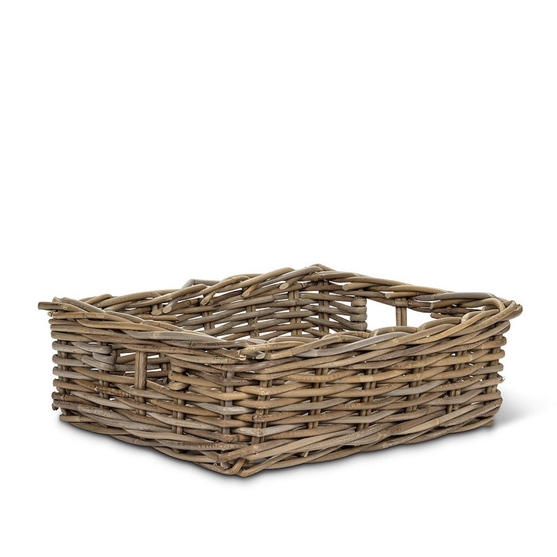 Panier en rotin bas