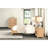 Bedroom Furniture - Style Queen Bed With Natural Oak Plank Headboard, Rubberwood And Engineered Wood Bed, Size, Finish, Solid Construction-661513516