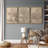 Vintage Forest Tree Sketch Rustic Countryside Landscape Picture Framed Canvas 3 Piece Print Wall Art-91874977-91874976