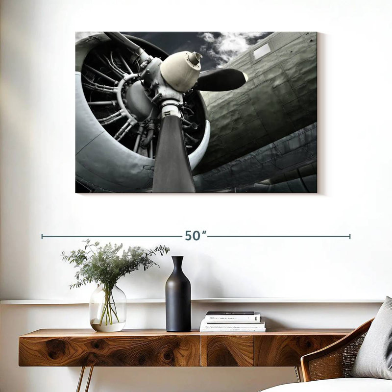 Mehar Black Propeller, 26" H x 39" W