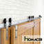 Trousse de quincaillerie pour porte simple à 3 rails en nickel brossé à conception simple-67119410