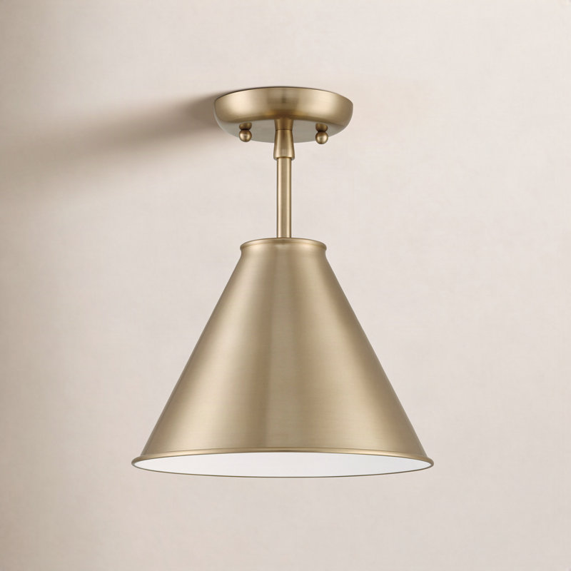 Dimson Semi Flush Mount, Brass