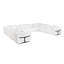 Canapé modulaire en cuir grainé italien inclinable 4 pièces Stanwinn-97964230