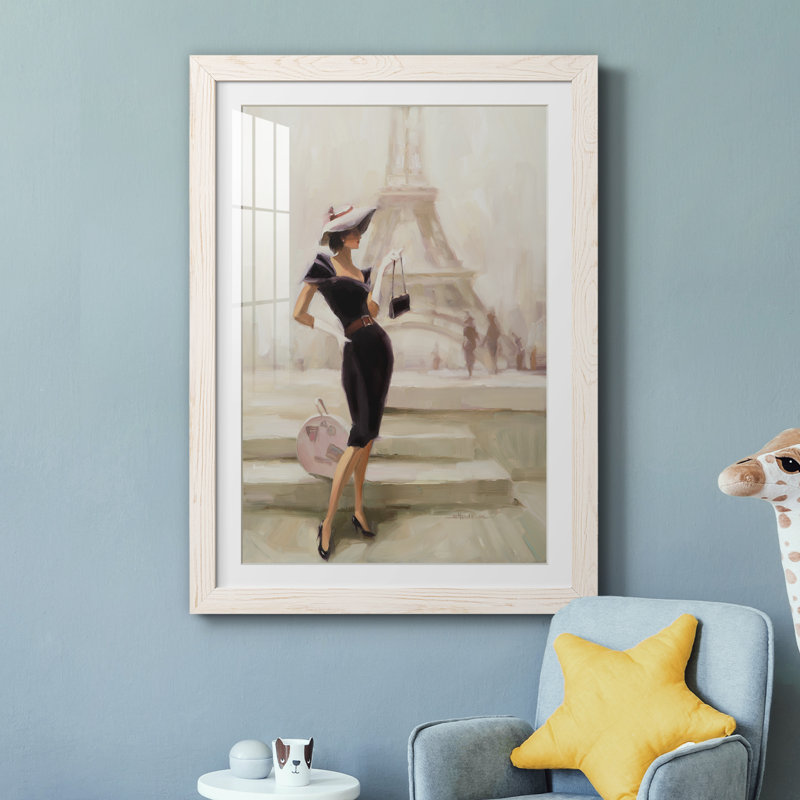 Love, from Paris - Peinture encadrée, H 37,5 po x l 27,5 po x P 1,5 po, Cadre blanc