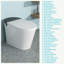 Toilette intelligente avec bidet intégré, ouverture et fermeture automatiques, siège chauffant allongé, capteur de pied encastré, affichage DEL, lavage à l'eau chaude, sécheuse, veilleuse