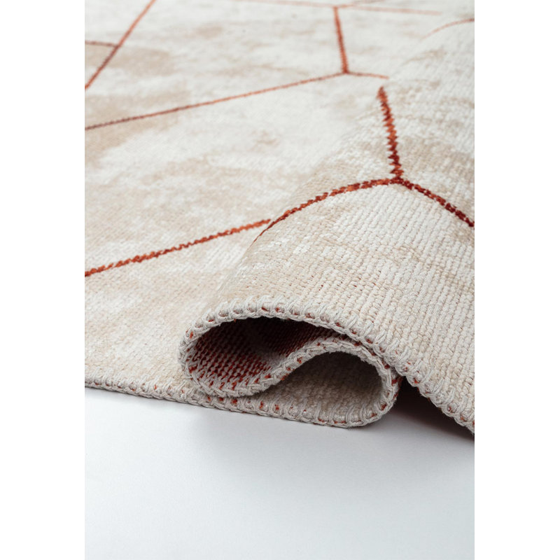 Geometric Triangle Area Rug, Rectangle 6'7" x 9'10"